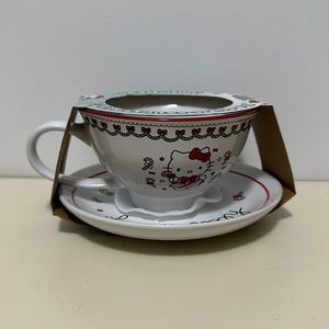 Christmas hello kitty glass tea set